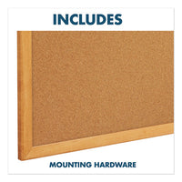 Bulletin-dry-erase Board, Melamine-cork, 36 X 24, White-brown, Oak Finish Frame