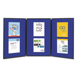 Show-it! Display System, 72 X 36, Blue-gray Surface, Black Frame