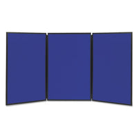 Show-it! Display System, 72 X 36, Blue-gray Surface, Black Frame