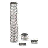 Matrix Magnets, Circles, 0.38" Dia, Silver, 50-pack