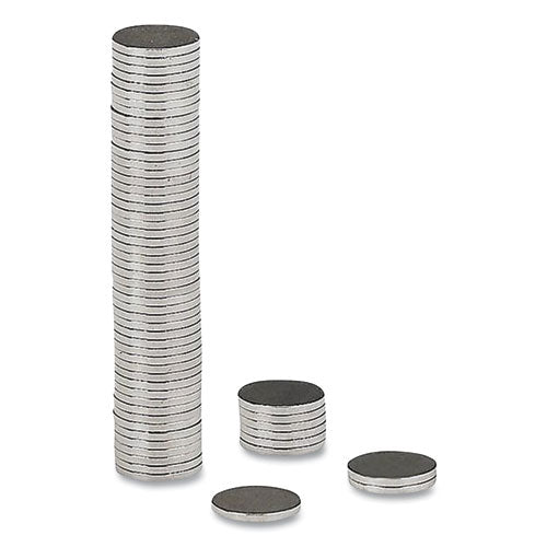 Matrix Magnets, Circles, 0.38" Dia, Silver, 50-pack