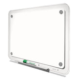 Iq Total Erase Board, 11 X 7, White, Clear Frame