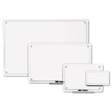 Iq Total Erase Board, 36 X 23, White, Clear Frame