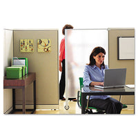 Premium Workstation Privacy Screen, 38w X 64d, Translucent Clear-silver