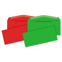 Colored Envelope, #10, Bankers Flap, Gummed Closure, 4.13 X 9.5, Red, 25-pack