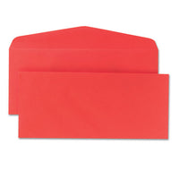 Colored Envelope, #10, Bankers Flap, Gummed Closure, 4.13 X 9.5, Red, 25-pack