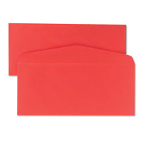 Colored Envelope, #10, Bankers Flap, Gummed Closure, 4.13 X 9.5, Red, 25-pack