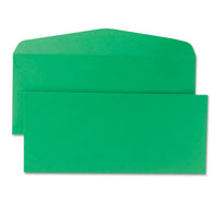 Colored Envelope, #10, Bankers Flap, Gummed Closure, 4.13 X 9.5, Green, 25-pack