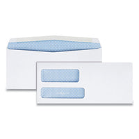 Double Window Security-tinted Check Envelope, #9, Commercial Flap, Gummed Closure, 3.88 X 8.88, White, 500-box