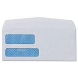 Double Window Security-tinted Check Envelope, #8 5-8, Commercial Flap, Gummed Closure, 3.63 X 8.63, White, 500-box