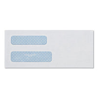 Double Window Security-tinted Check Envelope, #8 5-8, Commercial Flap, Gummed Closure, 3.63 X 8.63, White, 500-box