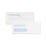 Double Window Redi-seal Security-tinted Envelope, #8 5-8, Commercial Flap, Redi-seal Closure, 3.63 X 8.63, White, 500-box