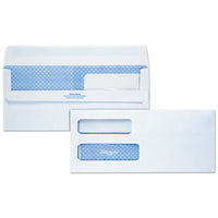 Double Window Redi-seal Security-tinted Envelope, #10, Commercial Flap, Redi-seal Closure, 4.13 X 9.5, White, 500-box