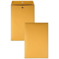 Clasp Envelope, #98, Cheese Blade Flap, Clasp-gummed Closure, 10 X 15, Brown Kraft, 100-box