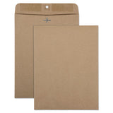 Brown Kraft Clasp Envelope, #90, Cheese Blade Flap, Clasp-gummed Closure, 9 X 12, Brown Kraft, 100-box