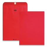 Clasp Envelope, #90, Cheese Blade Flap, Clasp-gummed Closure, 9 X 12, Red, 10-pack