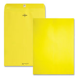 Clasp Envelope, #90, Cheese Blade Flap, Clasp-gummed Closure, 9 X 12, Yellow, 10-pack