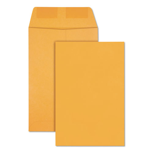Catalog Envelope, #1, Cheese Blade Flap, Gummed Closure, 6 X 9, Brown Kraft, 500-box