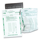 Poly Night Deposit Bags W-tear-off Receipt, 8.5 X 10-1-2, Opaque, 100 Bags-pack