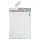 Redi-strip Poly Mailer, #4, Square Flap, Redi-strip Closure, 10 X 13, White, 100-pack