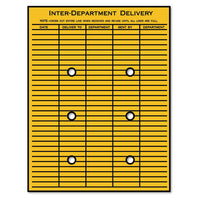 Brown Kraft String & Button Interoffice Envelope, #97, Two-sided Five-column Format, 10 X 13, Brown Kraft, 100-carton