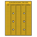 Brown Kraft String & Button Interoffice Envelope, #97, Two-sided Five-column Format, 10 X 13, Brown Kraft, 100-carton
