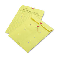 Colored Paper String & Button Interoffice Envelope, #97, One-sided Five-column Format, 10 X 13, Yellow, 100-box