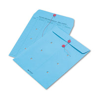 Colored Paper String & Button Interoffice Envelope, #97, One-sided Five-column Format, 10 X 13, Blue, 100-box