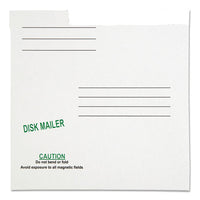 Redi-file Disk Pocket-mailer, Cd-dvd, Square Flap, Perforated Flap Closure, 6 X 5.88, White, 10-pack