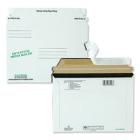 Antistatic Fiberboard Disk Cd-dvd Mailer, Cheese Blade Flap, Closure, 6 X 8.63, White, 25-box