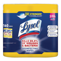 Disinfecting Wipes, 7 X 8, Lemon And Lime Blossom, 80 Wipes-canister, 2 Canisters-pack
