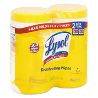 Disinfecting Wipes, 7 X 8, Lemon And Lime Blossom, 80 Wipes-canister, 2 Canisters-pack
