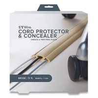 Cord Protector And Concealer, 2.6" X 5 Ft, Beige