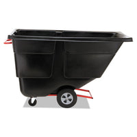 Rotomolded Tilt Truck, Rectangular, Plastic, 850 Lb Capacity, Black