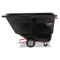 Rotomolded Tilt Truck, Rectangular, Plastic, 850 Lb Capacity, Black