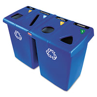 Glutton Recycling Station, Four-stream, 92 Gal, Blue