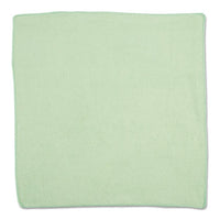 Microfiber Cleaning Cloths, 16 X 16, Green, 24-pack