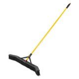 Maximizer Push-to-center Broom, 36", Polypropylene Bristles, Yellow-black