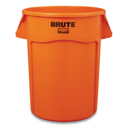 Brute Round Containers, 32 Gal, Orange