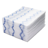 Hygen Disposable Microfiber Cleaning Cloths, White-blue Stripes, 18 X 4.75, 50-pack