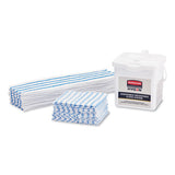 Hygen Disposable Microfiber Cleaning Cloths, White-blue Stripes, 18 X 4.75, 50-pack