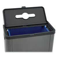 Elevate Decorative Refuse Container, Mixed Recycling, 23 Gal, 25.14 X 12.8 X 31.5, Pearl Dark Gray