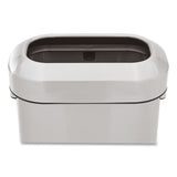 Refine Series Waste Receptacle, Rectangular Slim, 15 Gal, Stainless Steel