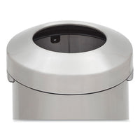 Refine Series Waste Receptacle, Round, 16 Gal, Stainless Steel, Silver