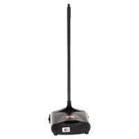 Lobby Pro Upright Dustpan, W-wheels, 12 1-2 ", Polypropylene W-vinyl Coat, Black