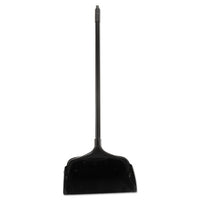 Lobby Pro Upright Dustpan, W-wheels, 12 1-2 ", Polypropylene W-vinyl Coat, Black