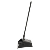 Lobby Pro Upright Dustpan, W-wheels, 12 1-2 ", Polypropylene W-vinyl Coat, Black