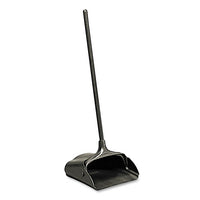 Lobby Pro Upright Dustpan, W-wheels, 12 1-2 ", Polypropylene W-vinyl Coat, Black