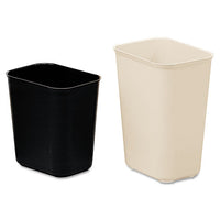 Fire-resistant Wastebasket, Rectangular, Fiberglass, 3.5 Gal, Beige