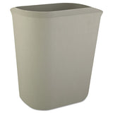 Fire-resistant Wastebasket, Rectangular, Fiberglass, 7 Gal, Gray